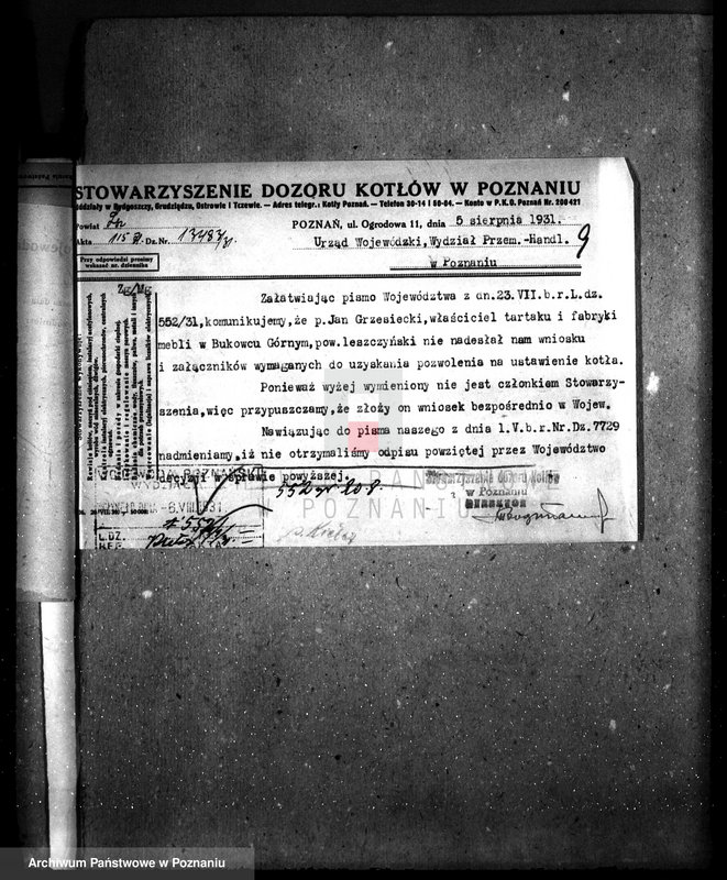 Obraz 13 z jednostki "Tartak A. Grzesickiego w Bukowcu Górnym, pow. leszczyński nr woj. kotła 3056"