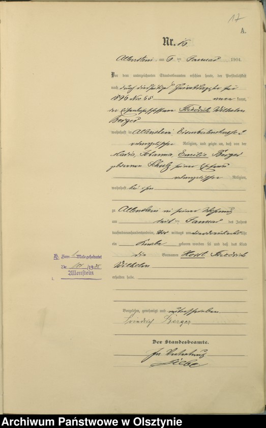 image.from.unit.number "Geburts-Haupt-Register Tom I, Nr 1 - 398"