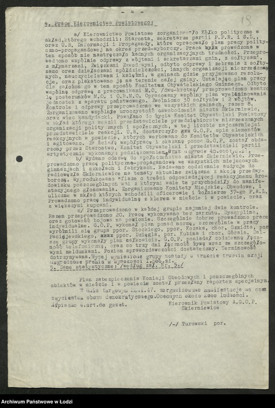 Obraz 20 z jednostki "Wybory do Sejmu okręg VII Skierniewice [- sprawozdania z przebiegu akcji wyborczej i głosowania, składy osobowe Obwodowych Komisji Wyborczych]"