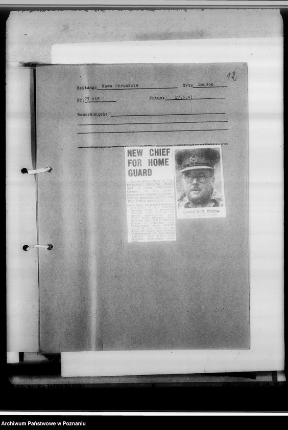 Obraz 16 z jednostki "[Wycinki z prasy przedstawiające biografie wybitnych osobistości ze świata politycznego i wojskowego z krajów europejskich i pozaeuropejskich]"