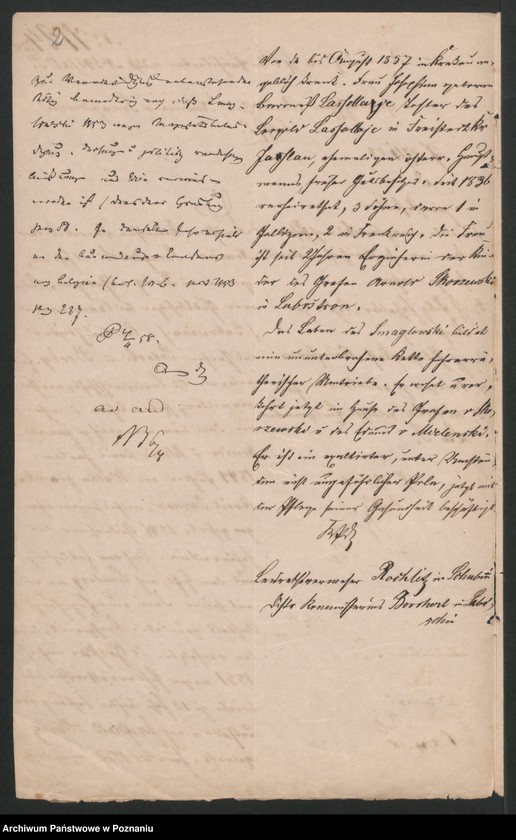 Obraz 5 z jednostki "A. betr. den österreichischen Untertan Nowina von Smaglowski, den Wladislaus Smisniewicz, Student aus Schroda, den Ludwik von Smoleński, Gutsbesitzer aus Plock"