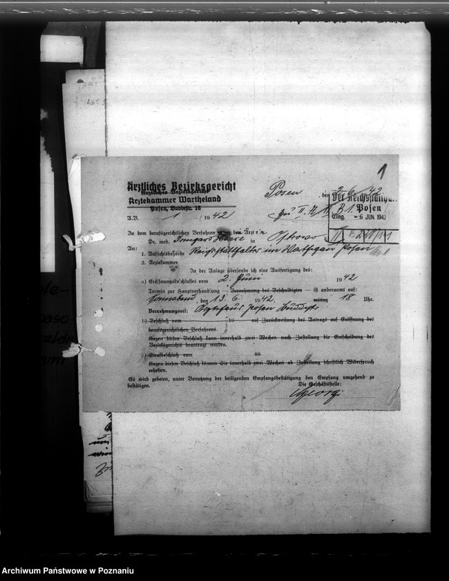 Obraz 5 z jednostki "Berufsgerichtliche Verfahren gegen Ärzte"