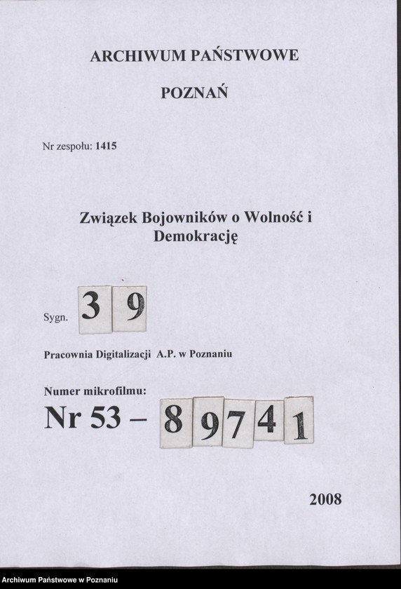 Obraz 3 z jednostki "Protokół z zebrania skarbników Oddziałów Powiatowych Związku Bojowników o Wolność i Demokrację i przewodniczących Powiatowych Komisji Rewizyjnych 5.Vll.1964 roku."