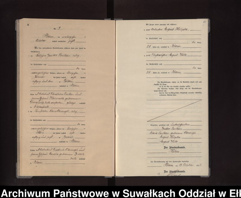 image.from.unit.number "Heirats-Neben-Register des Preussischen Standes-Amtes Rhein Kreis Lötzen"