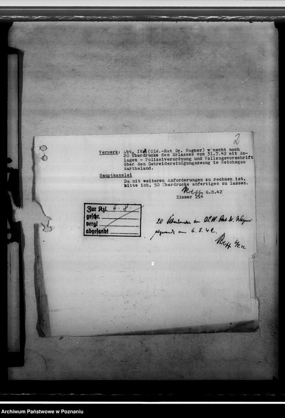 Obraz 6 z jednostki "Krankenmeldungen von polnischen Apotheken. Getreidereinigungszwang"