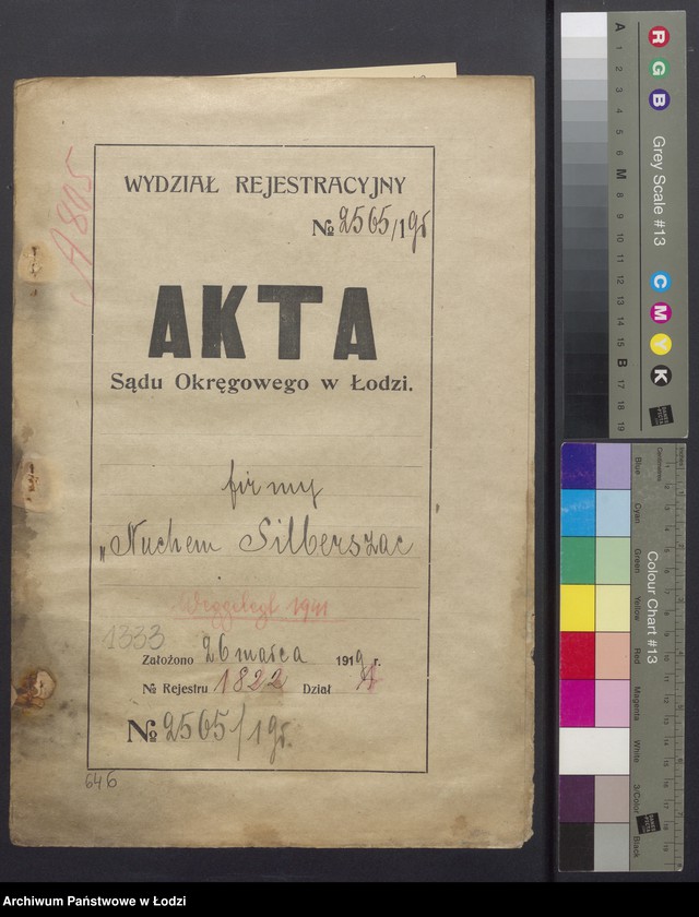 Obraz 2 z jednostki "Nuchem Silberszac- sprzedaż towarów manufakturowych"