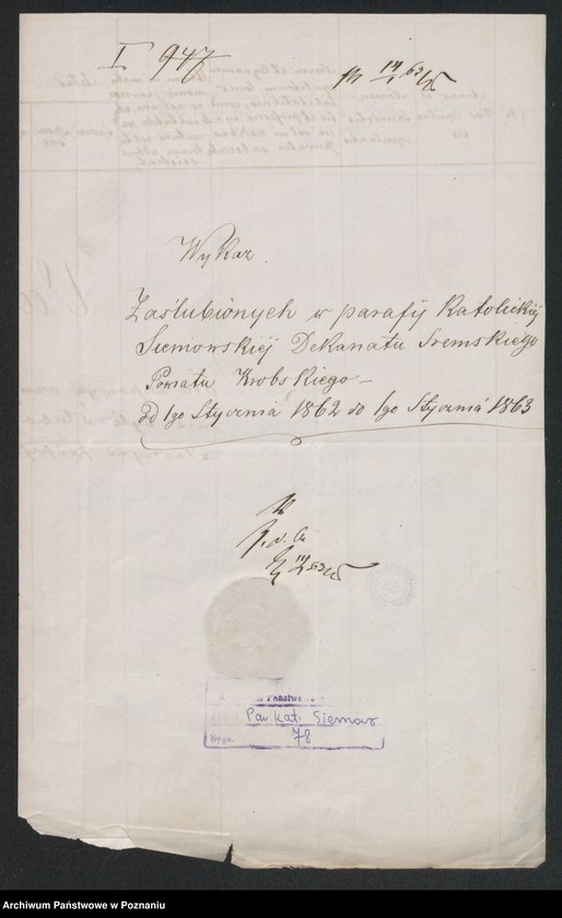 image.from.team "Akta stanu cywilnego Parafii Rzymskokatolickiej Siemowo (pow. gostyński)"
