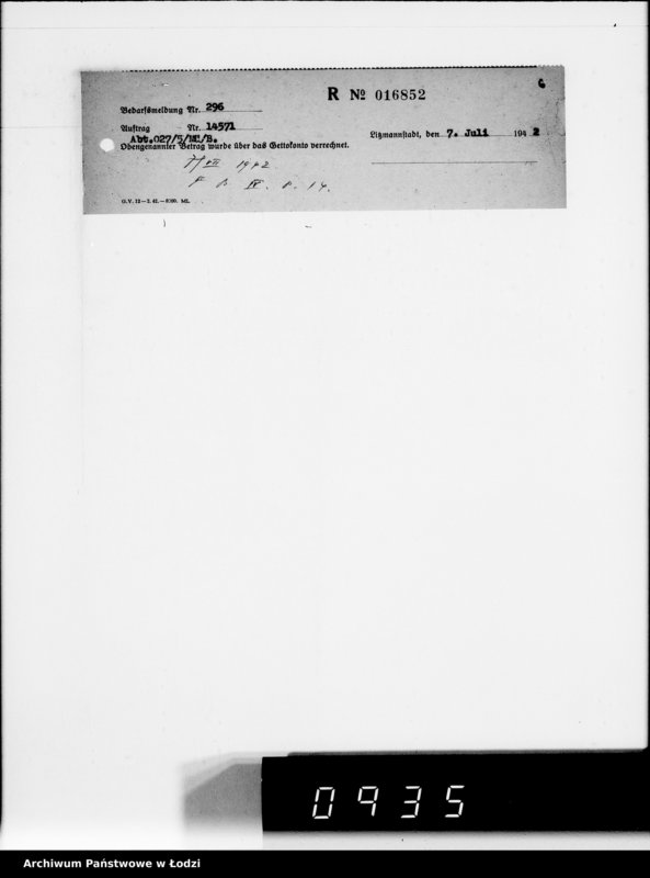 Obraz 10 z jednostki "Aufträge, [Lieferscheinen und Rechnungen] 14571-14649"