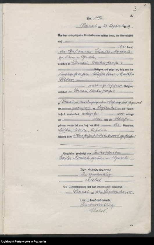 Obraz 5 z jednostki "Księga urodzeń odpis tom IV [Rejestr poboczny urodzeń]"