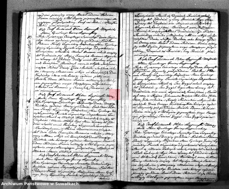 Obraz 6 z jednostki "Księga Aktów Zeyscia Gminy Leypuńskiej Od 1 go Stycznia 1816 Ru"