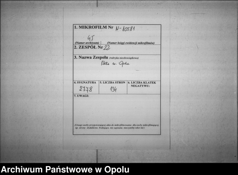 Obraz 2 z jednostki "Acta des Magistrats zu Oppeln betreffend: die Festsetzung der Grabstellengelder de Anno 1844"