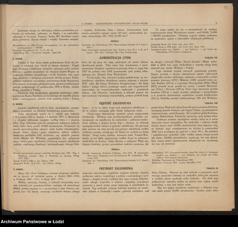 Obraz 14 z jednostki "Geograficzno-statystyczny atlas Polski, wydanie II, Lwów-Warszawa 1921"
