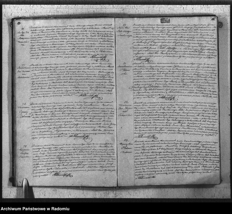 Obraz 13 z jednostki "Duplikat Aktów Cywilno - Religijnych Urodzenia, Zaślubienia i Zejścia Parafii Kozienice Rok 1843 służący"