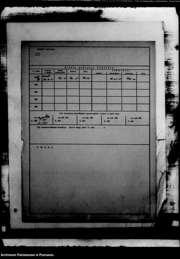 Obraz 14 z jednostki "/Kartoteka zakładów opiekuńczych/"