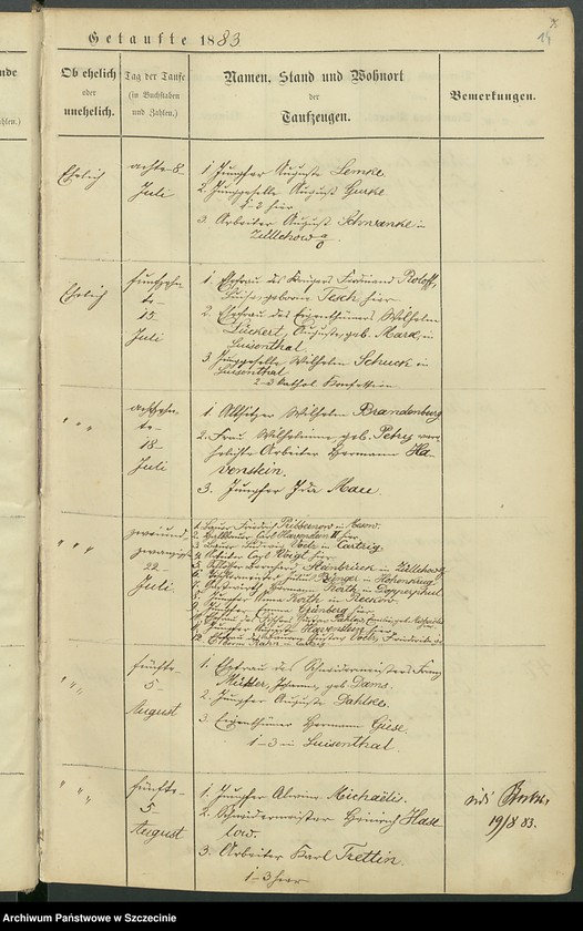 image.from.unit.number "Kirchenbuch. Lübzin (Lubczyna, now.)."