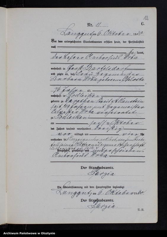 image.from.unit.number "Sterbe-Neben-Register Nr 1 - 16"