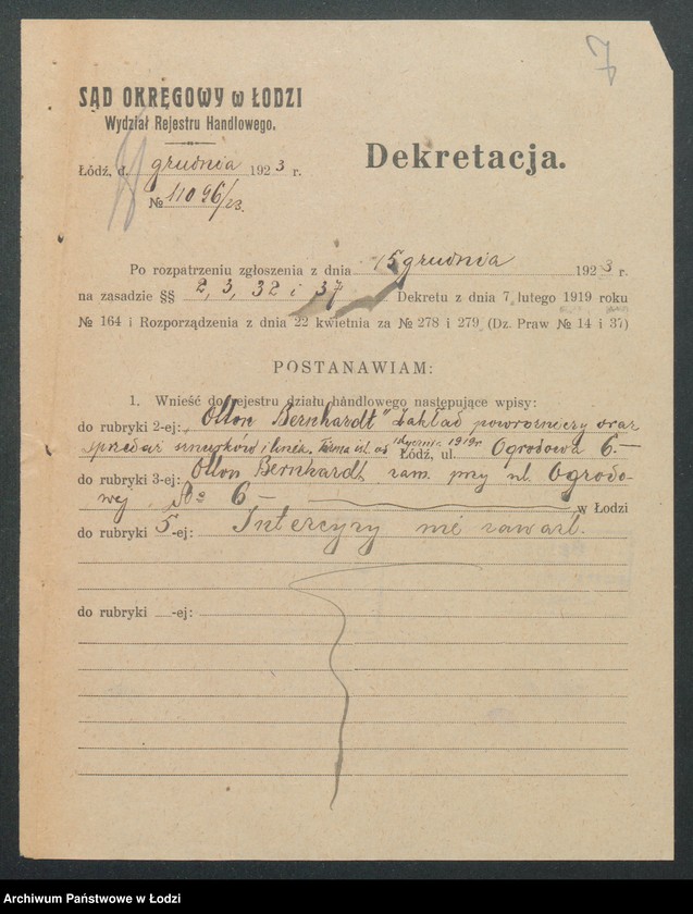 image.from.unit.number "Otton Bernhard – zakład powroźniczy oraz sprzedaż sznurków i linek"