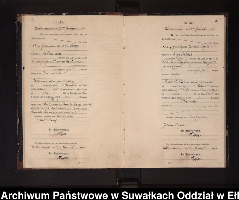 image.from.unit.number "Geburts-Neben-Register des Preussischen Standes-Amtes Widminnen Kreis Loetzen"