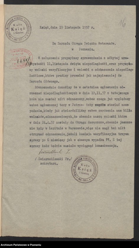 Obraz 19 z jednostki "Książ, powiat Śrem - akta koła."
