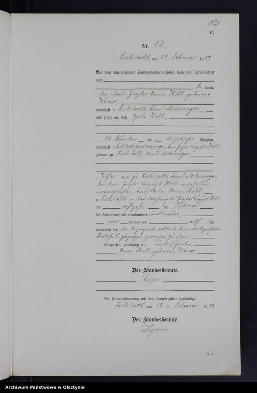 image.from.unit.number "Sterbe-Neben-Register Nr 1 - 51"