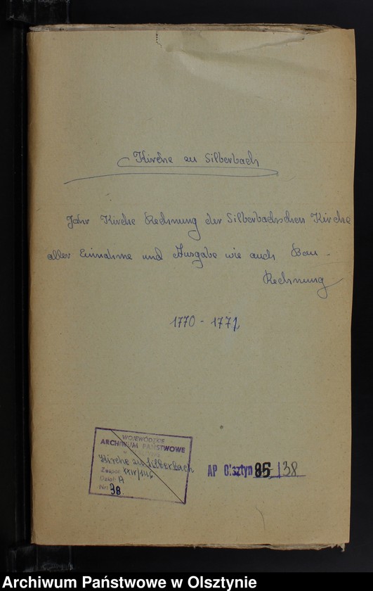 image.from.unit.number "Jahr Kirchen Rechnung der Silberbachschen Kirchen aller Einnahme und Ausgabe wie auch Bau-Rechnung"