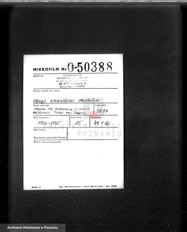 Obraz 2 z jednostki "Nadzór nad gospodarką w lasach majętności Tulce powiat średzki"