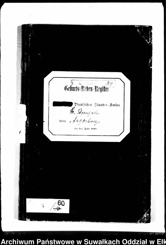 image.from.unit.number "Geburts-Neben-Register des Preussischen Standes-Amtes Gr. Strengeln Kreis Angerburg"