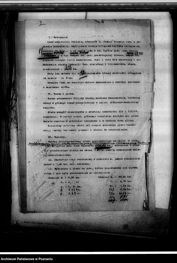 Obraz 6 z jednostki "Program urządzenia gospodarstwa leśnego lasu majętności Owińska powiat poznański"