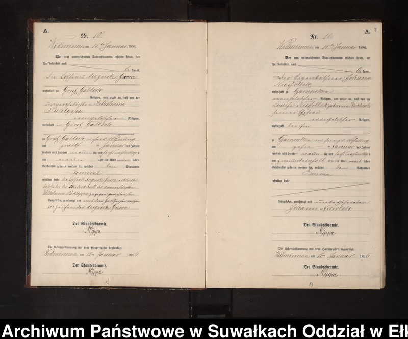 image.from.unit.number "Geburts-Neben-Register des Preussischen Standes-Amtes Widminnen Kreis Loetzen"
