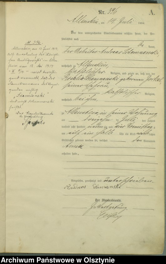 image.from.unit.number "Geburts-Haupt-Register Tom II,Nr 396 - 743"