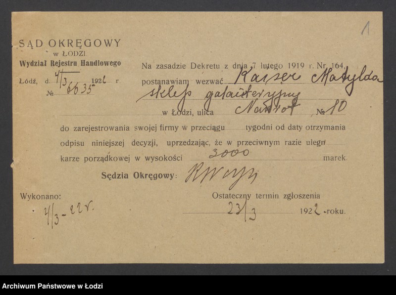 Obraz 3 z jednostki "Matylda Kajzer- prowadzenie sklepu galanteryjnego"