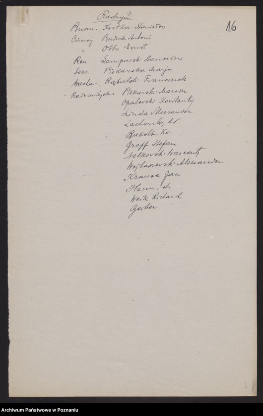 Obraz 18 z jednostki "[Spis urzędników magistratów i członków rad miejskich województwa pomorskiego]"