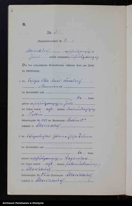 image.from.unit.number "Heiraths-Neben-Register Nr 1 - 9 [ Księga małżeństw - wtóropis ]"