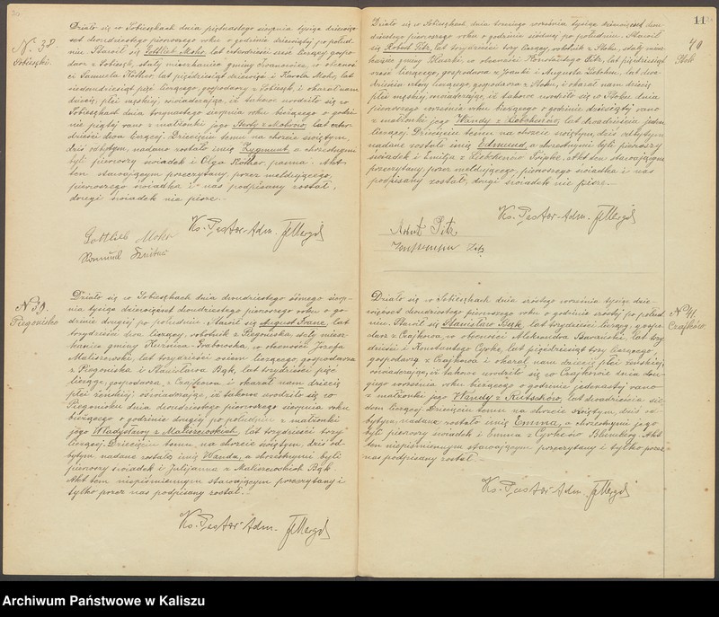 Obraz 13 z jednostki "Duplikat aktów stanu cywilnego urodzeń, zejść i ślubów. Akta zbiorowe małżeństw"