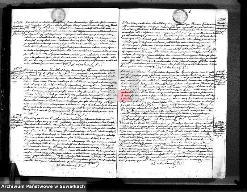 image.from.unit.number "Księga duplikat aktów urodzeń, małżeństw i zejścia parafii suwalskiej z roku 1862"