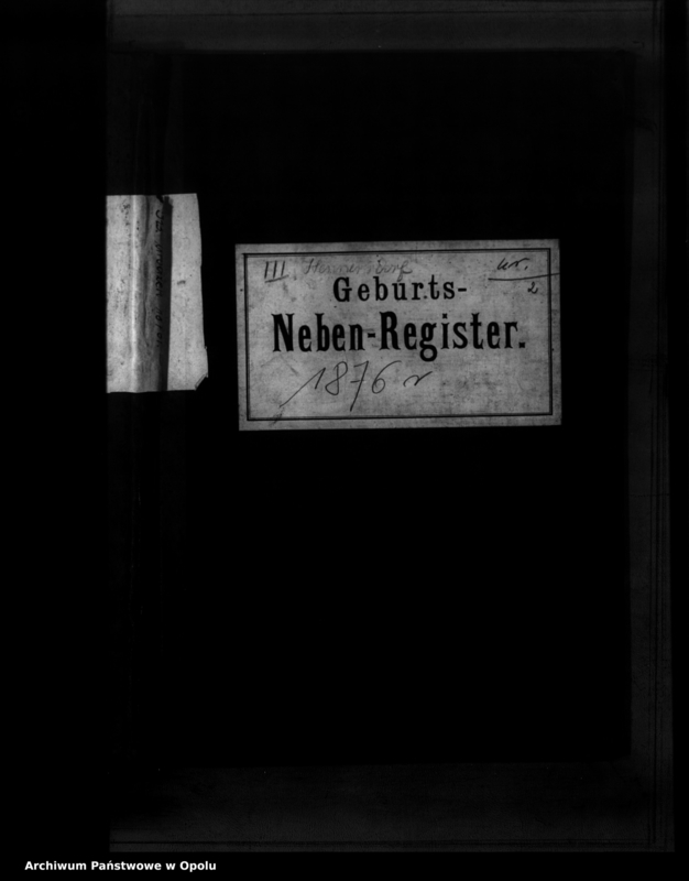 image.from.unit.number "Geburts-Neben-Register [1876 Woskowice Górne]"