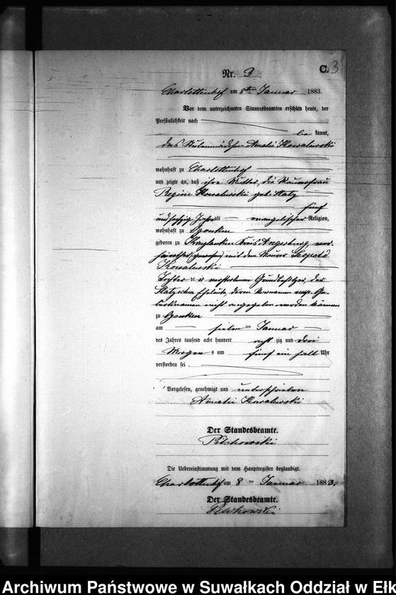 image.from.unit.number "Sterbe-Neben-Register des Preussischen Standes-Amtes Gr. Strengeln Kreis Angerburg"