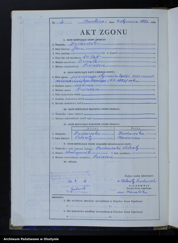 image.from.unit "Księga zgonów Nr 1 - 41 i 1 - 60 /przepisana w języku polskim z oryginału niemieckiego w dniach 16.09.-17.09.1961/"