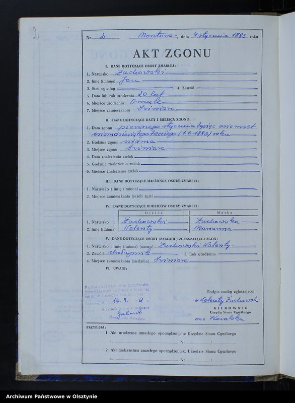 Obraz z jednostki "Księga zgonów Nr 1 - 41 i 1 - 60 /przepisana w języku polskim z oryginału niemieckiego w dniach 16.09.-17.09.1961/"