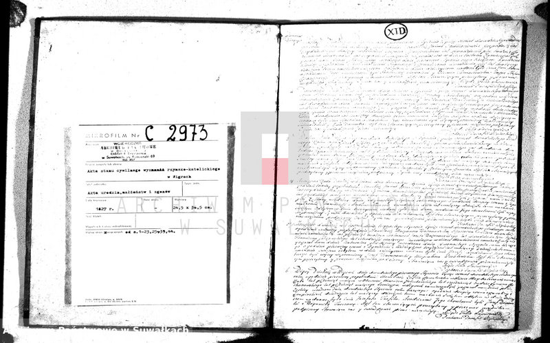 image.from.unit.number "Księga duplikat urodzonych, zaślubionych y zmarłych parafii wigierskiey z roku 1827"
