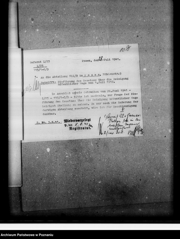 Obraz 14 z jednostki "Einführung des Gesetzes über die Reinigung öffentlicher Wege"