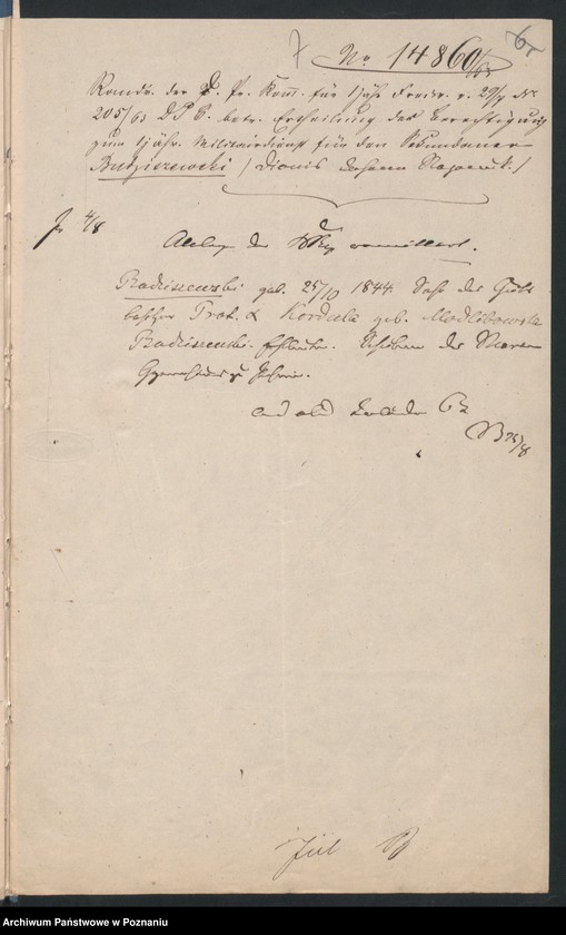 Obraz 11 z jednostki "A. betr. die Familie von Budziszewski"