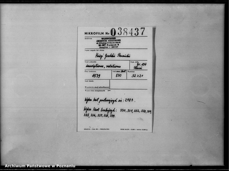 Obraz 2 z jednostki "Inscriptiones, relationes [inducta]"