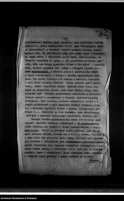 Obraz 6 z jednostki "Sprawozdania sytuacyjne miesięczne za miesiące czerwiec, lipiec, sierpień, wrzesień, październik, listopad 1923 r."