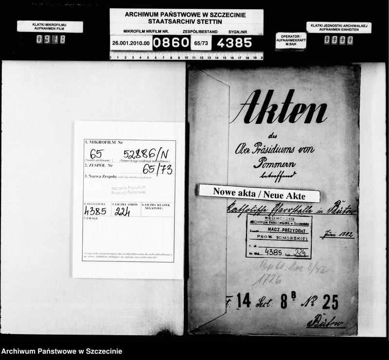 Obraz 1 z jednostki "Katholische Pfarrselle in Bütow"