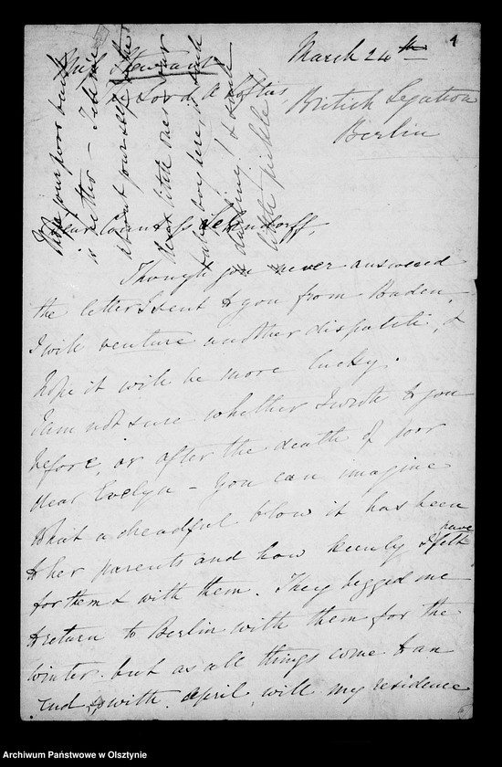image.from.unit.number "/E. Stewart, Mary Stebush, Laura Francis, May A. Szkes, R. Kossentyn, Florence Grenfell R. H. Saylor u. a. an Anna Gfin Lehndorff u. an Hahn Kuchelmiss/"