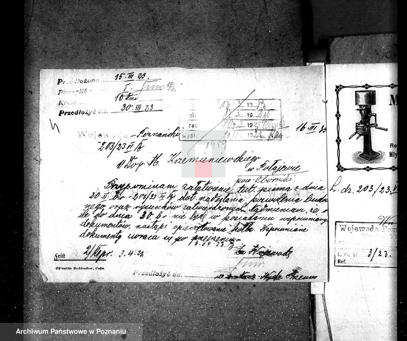 Obraz 8 z jednostki "M. Krzemieniewski w Połajewie pow. czarnkowski Młyn i piła - kocioł nr 10017 fabryczny kocioł nr 138 woj."