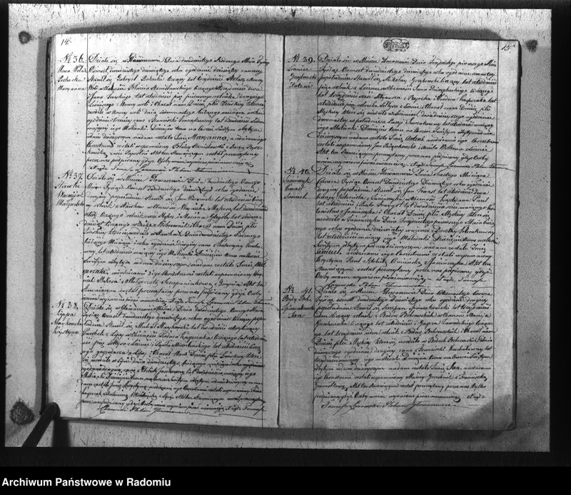 image.from.unit.number "Dupplikat metryk religijno - cywilnych kościoła Głowaczewskiego na Rok Pański 1829"