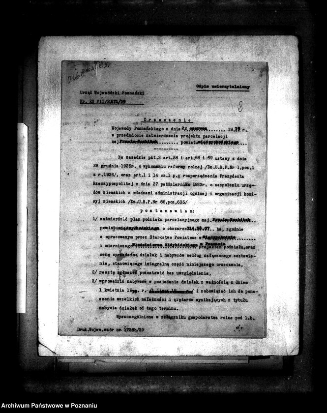 Obraz 7 z jednostki "/Majątek Prusim-Rozbitek powiatu międzychodzkiego sprawy parcelacyjne"