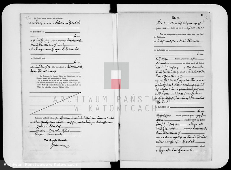 image.from.unit.number "Księga małżeństw za rok 1884 [nr 1 - 97]"